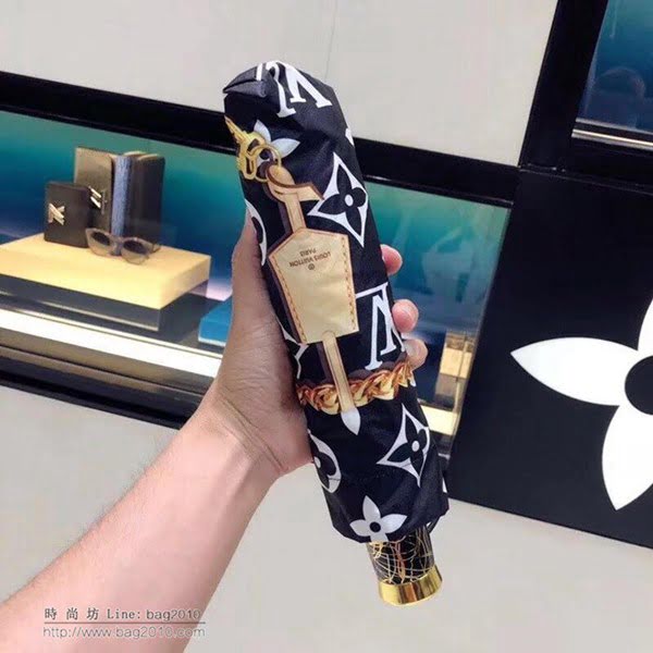 LV路易威登傘 2018年度最新爆款 專櫃夏季新款 全自動折疊晴雨傘   zm1014